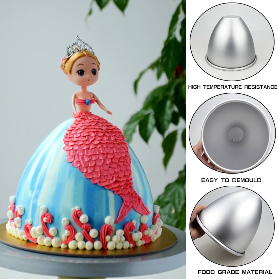 Doll mould 4 inch cake pan best quality Doll Cake Mold Large size 4 inches silver
