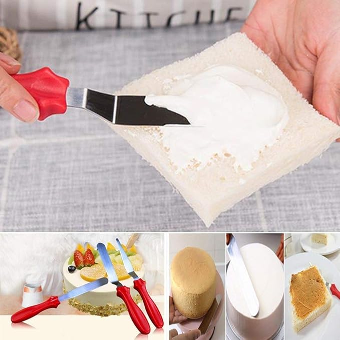 Pack Of 3 Set Stainless Steel Cake Spatula Palette Knife/ Icing Spatula, Palette Knife