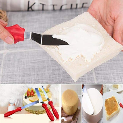 Pack Of 3 Set Stainless Steel Cake Spatula Palette Knife/ Icing Spatula, Palette Knife