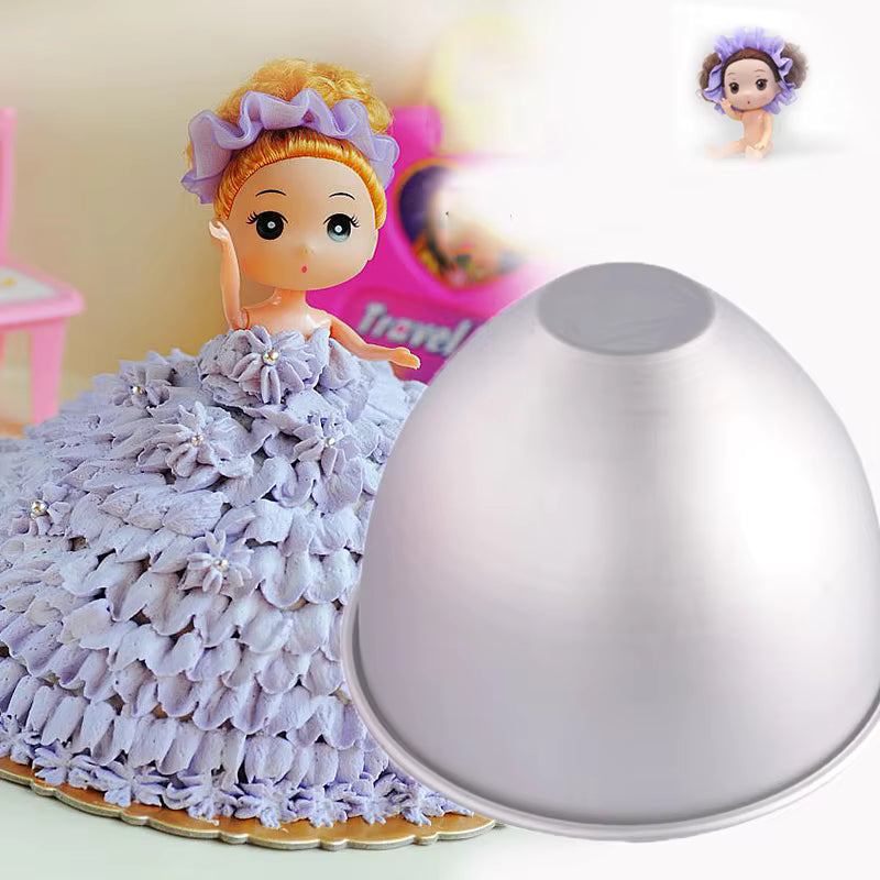 Doll mould 4 inch cake pan best quality Doll Cake Mold Large size 4 inches silver