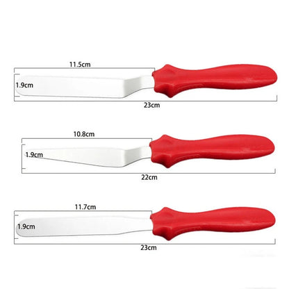 Pack Of 3 Set Stainless Steel Cake Spatula Palette Knife/ Icing Spatula, Palette Knife