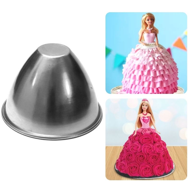 Doll mould 4 inch cake pan best quality Doll Cake Mold Large size 4 inches silver