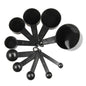 High quality 10 Pcs Measuring Cups and Spoons for Baking Coffee Tablespoon Tools - Black10pcs Black Plastic Measuring Spoons Cups Measuring Set Tools For Baking Coffee