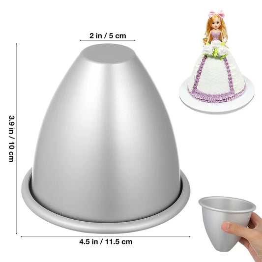 Doll mould 4 inch cake pan best quality Doll Cake Mold Large size 4 inches silver